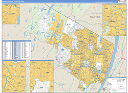 Bergen-Passaic Metro Area Wall Map Basic Style 2026